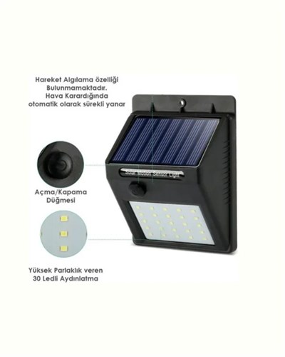 Kablosuz Solar LED Lamba | Bahçe, Veranda, Merdiven Işığı, Otomatik Aç-Kapa Sensörlü