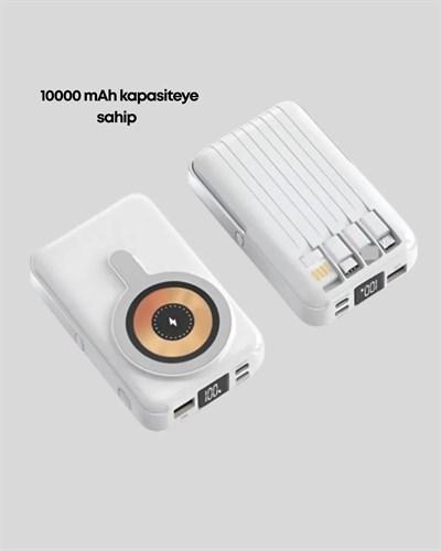 Kablosuz ve Kablolu Şarj Destekli Taşınabilir Powerbank