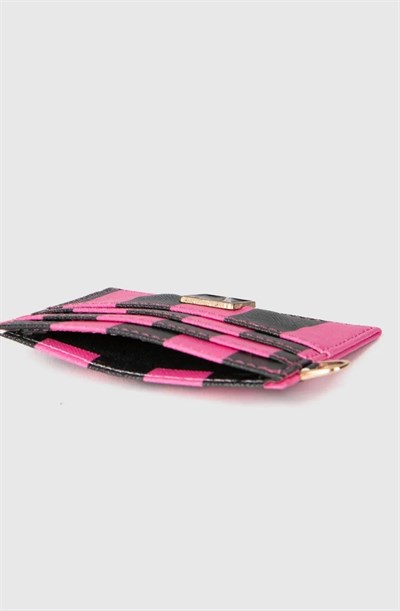 Kadın Kartlık Siyah Fuşya