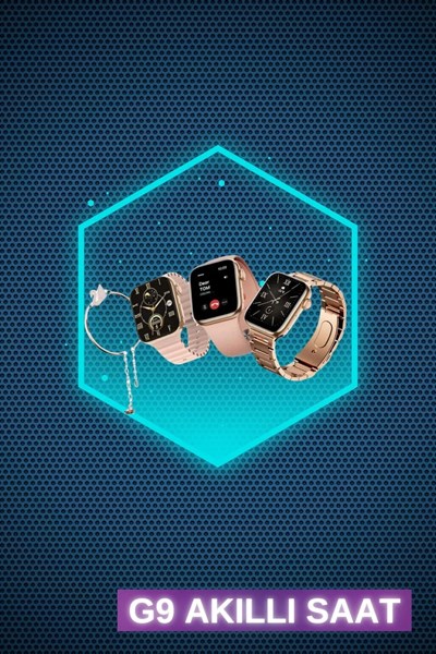 Kadınlar İçin 3 Kordonlu Akıllı Saat ve Dijital Göstergeli Powerbankli Bluetooth Kulaklık Dokunmatik Kontrol