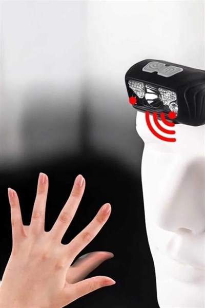 Kafa Lambası Kamp Lambası Sensörlü Şarjlı Ayarlanabilir