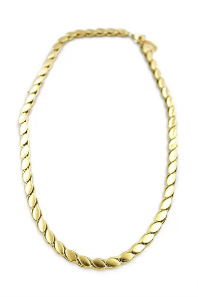 Kalın Kısa Arpa Zincir Kolye - Altın