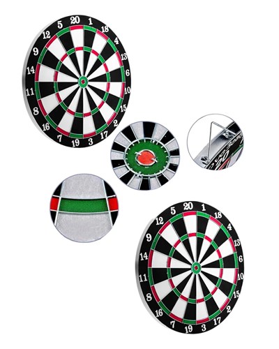 Kaliteli Ahşap Dart Tahtası 12 İnç 4 Adet Metal İğne Uçlu Ok