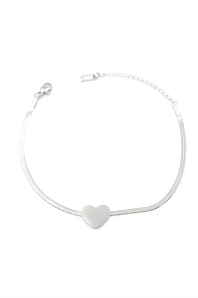 Kalp Bileklik - Gümüş