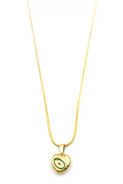 Kalp Kolye - 60 cm - Altın