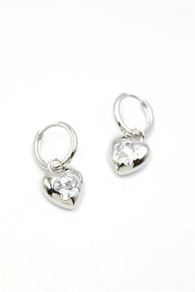 Kalp Küpe - Gümüş