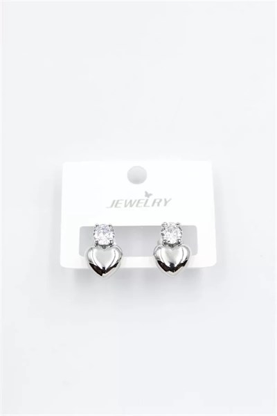 Kalp Küpe - Gümüş