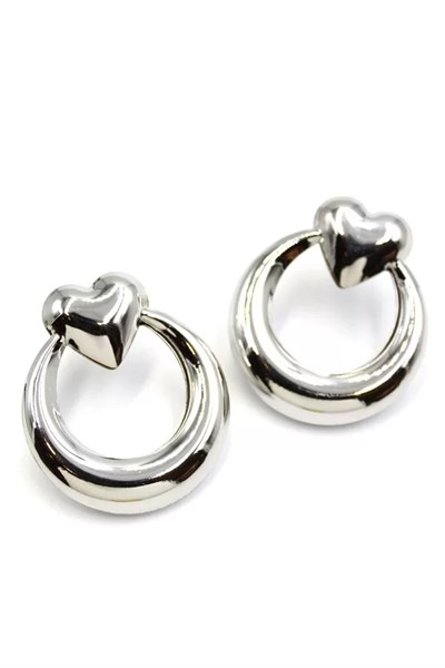 Kalp Küpe - Gümüş