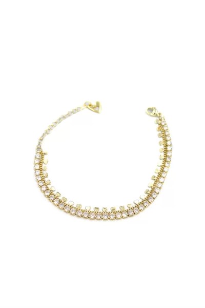 Kalpli Su Yolu Bileklik - Altın