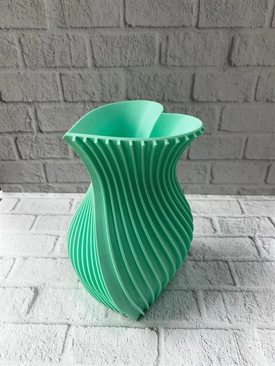 Kalpli Turkuaz Dekoratif Vazo 24 cm Modern Şık Tasarım