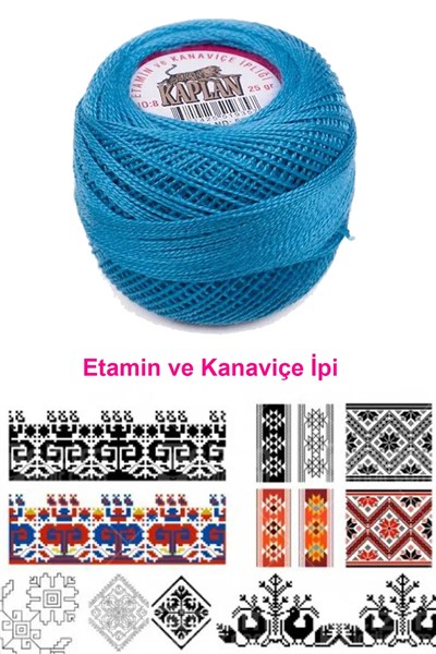 Kaplan Etamin Ve Kanaviçe İpi 8 No Kod/Renk: 518 - Royaleks