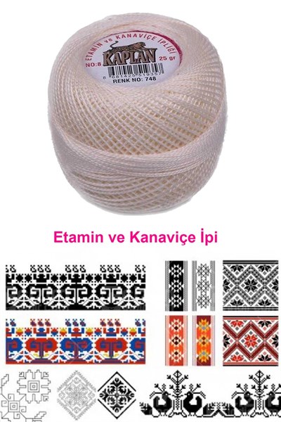 Kaplan Etamin Ve Kanaviçe İpi 8 No Kod/Renk: 748 - Royaleks