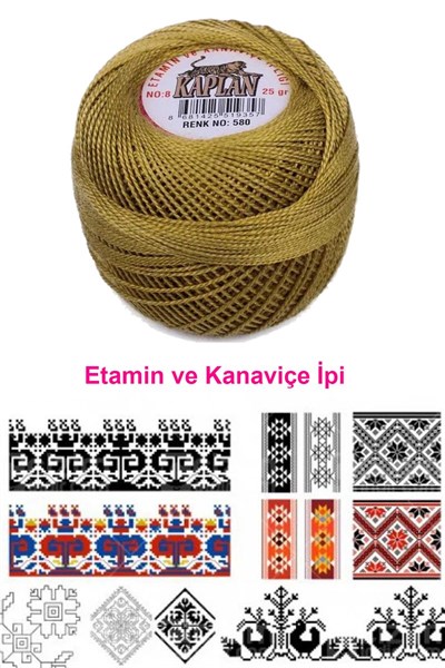 Kaplan Etamin Ve Kanaviçe İpi 8 No Kod/Renk: 580 - Royaleks