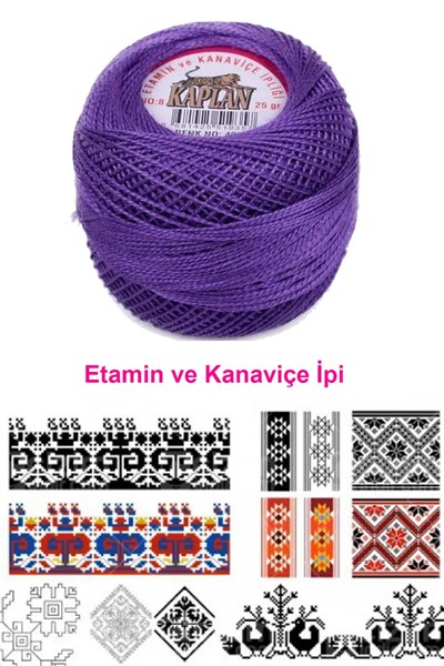 Kaplan Etamin Ve Kanaviçe İpi 8 No Kod/Renk: 495 - Royaleks