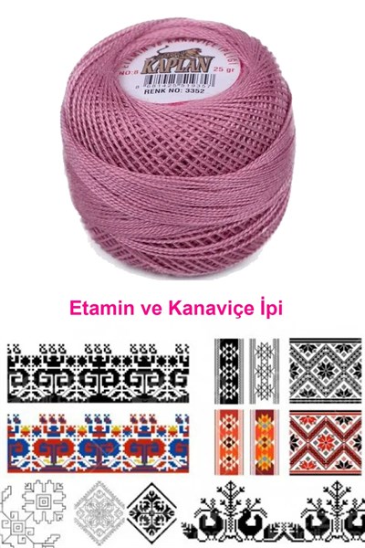 Kaplan Etamin Ve Kanaviçe İpi 8 No Kod/Renk: 3352 - Royaleks