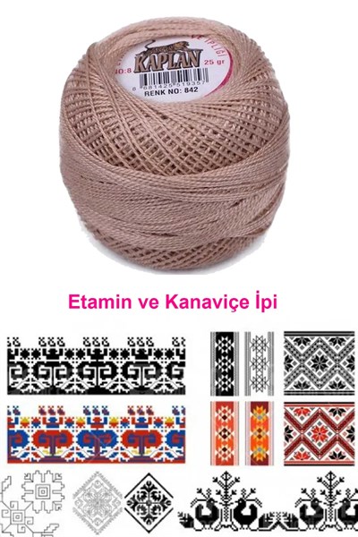 Kaplan Etamin Ve Kanaviçe İpi 8 No Kod/Renk: 842 - Royaleks