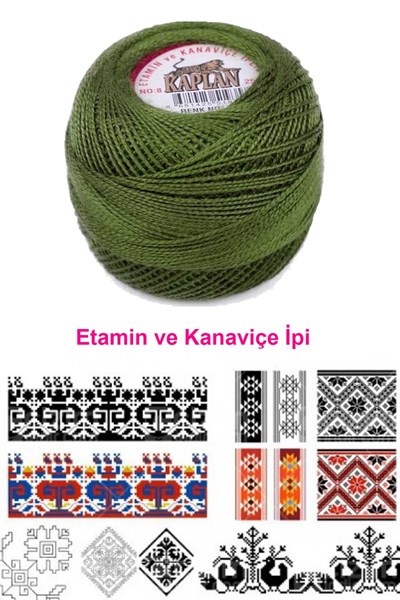 Kaplan Etamin Ve Kanaviçe İpi 8 No Kod/Renk: 116 - Royaleks