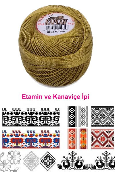 Kaplan Etamin Ve Kanaviçe İpi 8 No Kod/Renk: 580 - Royaleks