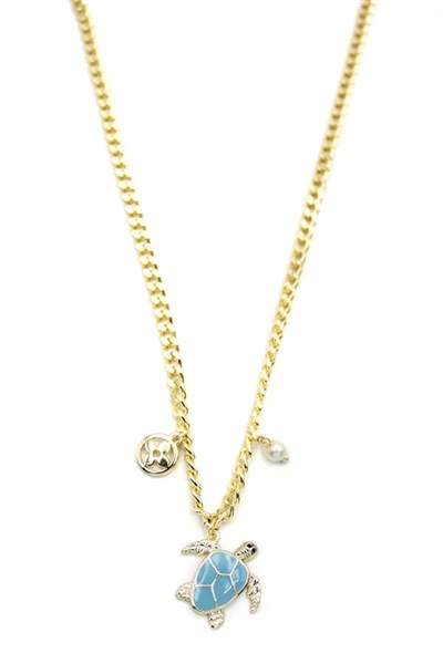 Kaplumbağa Kolye - Altın