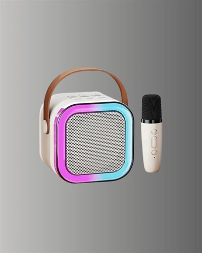 Karaoke Mikrofon Hoparlör Seti Bluetooth Kablosuz Taşınabilir