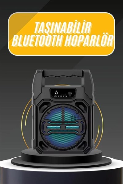 Karaoke Mikrofonlu Fm Radyolu Bluetooth Hoparlör Yüksek Ses Kaliteli