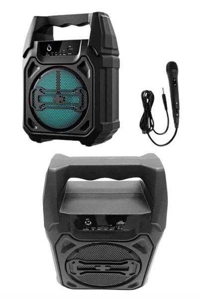 Karaoke Mikrofonlu Fm Radyolu Bluetooth Hoparlör Yüksek Ses Kaliteli