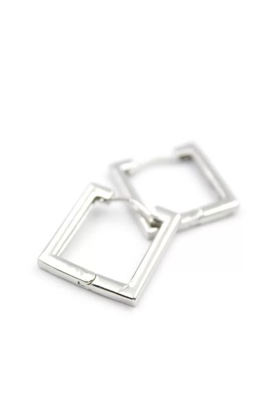 Kare Halka Küpe - Gümüş