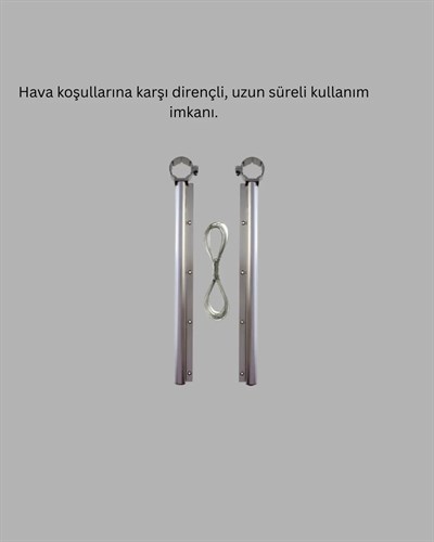 Kare Küpeşte Uyumlu Balkon Çamaşır Askısı 25x60 cm Beyaz Pratik
