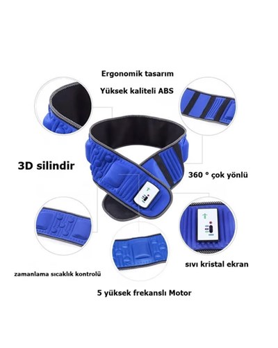 Karın Masaj Kemeri Çok Motorlu Titreşimli Bel Masaj Cihazı