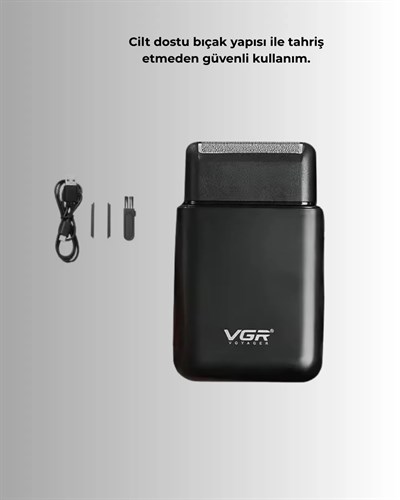 Kart Tasarımlı Şarjlı Tıraş Makinesi | 2 Başlıklı Hassas Kesim
