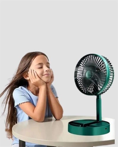 Katlanabilir Mini Fan – 3 Kademeli Soğutma, Şarjlı