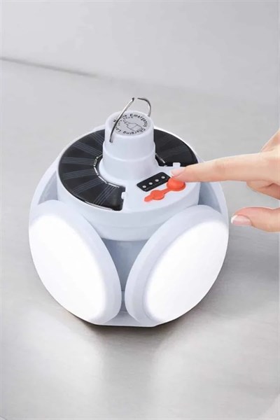 Katlanabilir Taşınabilir Kamp Lambası Işıldak Beyaz Işık Güneş Enerjili Solar Aydınlatma