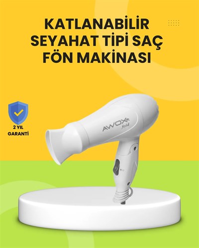 Katlanır Gövdeli Saç Kurutma Makinesi Ev ve Valiz Kullanımı