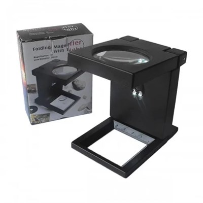 Katlanır Plastık,led ışıklı Test Cıhazı Büyüteç 2.5x90mm