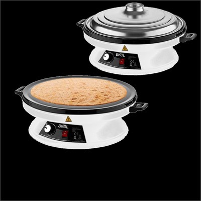 Katmer Yufka Sacı 3000W Termostatlı 53 cm Emaye Kaplı