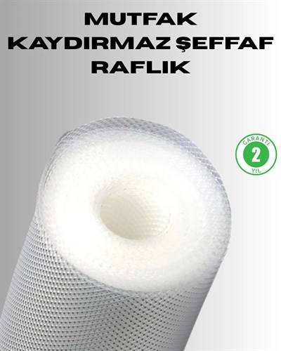 Kaydırmaz şeffaf raflık çekmece örtüsü 45x300 cm