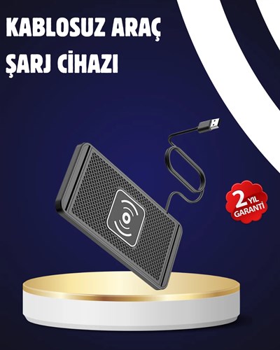 Kaymaz Manyetik Kablosuz Şarj Pedi – Araç, Ofis ve Ev Kullanımına Uygun