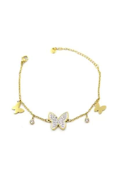 Kelebek Bileklik - Altın