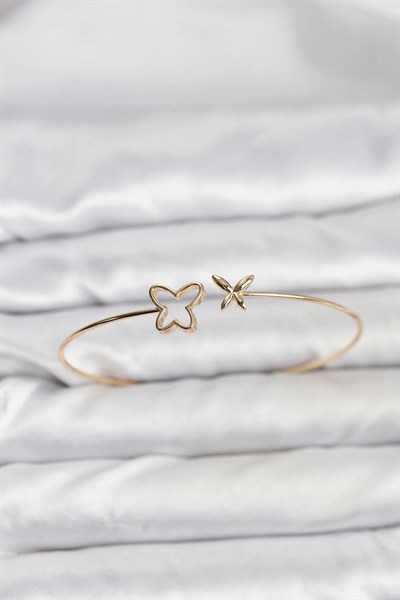 Kelebek Model Gold Renk Bileklik