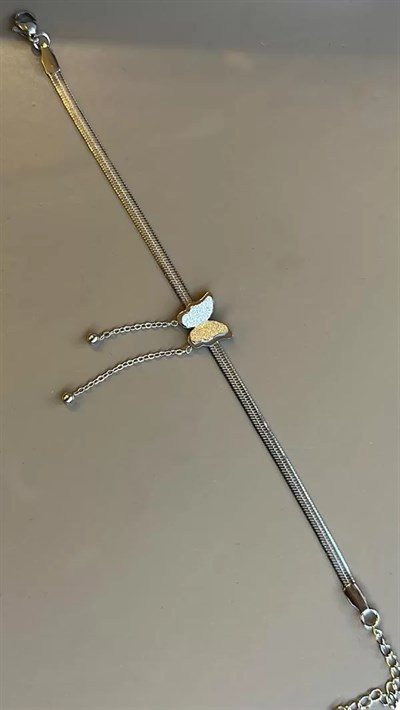 Kelebekli İtalyan Bileklik - Gümüş