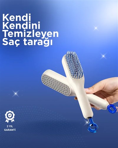 Kendini Temizleyen Tarak-Tüm Saç Tiplerine Uygun Kullanım