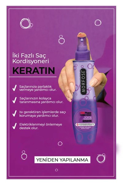 Keratin Çift Fazlı Kondisyoner Fön Suyu 240 ML - mrfs