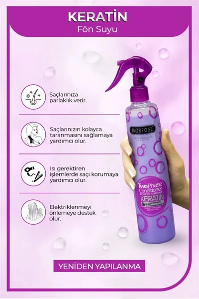 Keratin Çift Fazlı Kondisyoner Fön Suyu 400 ML - mrfs