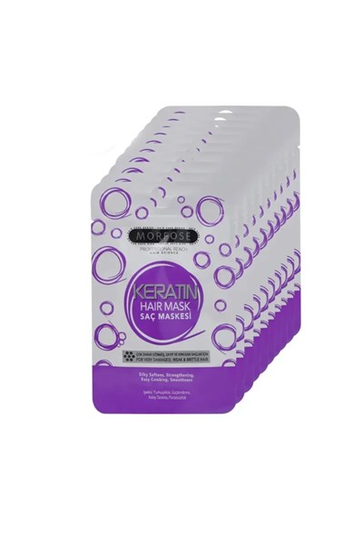 Keratin Saç Maskesi 25 ML (24 ADET) - Yıpranmış Saçlar İçin - mrfs