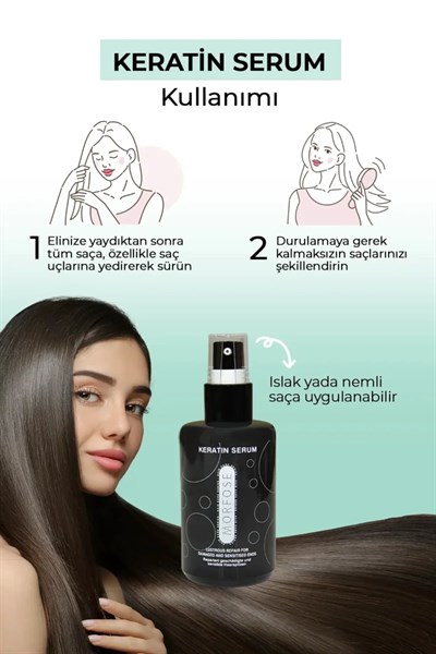 Keratin Saç Serumu 75 ML - Yıpranmış Saçlar için - mrfs
