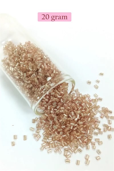 Kesme Cam Boncuk 2mm - 20 Gram - Açık Kahverengi -BNC331