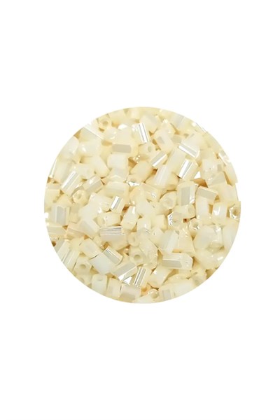 Kesme Cam Boncuk 2mm - 20 Gram - Krem -BNC336