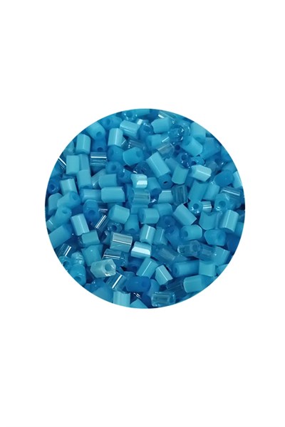 Kesme Cam Boncuk 2mm - 20 Gram - Mat Mavi -BNC338