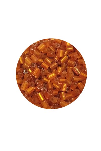 Kesme Cam Boncuk 2mm - 20 Gram - Şeffaf Koyu Turuncu -BNC327