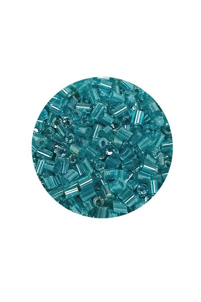 Kesme Cam Boncuk 2mm - 20 Gram - Şeffaf Turkuaz -BNC316